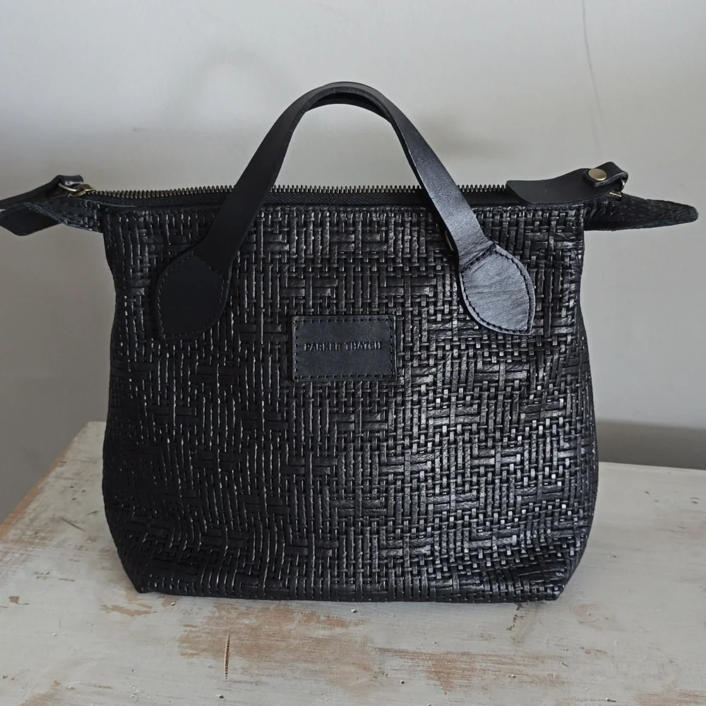 Parker Thach Small Charlie In Leather Black Basketweave - Picture 2 of 15
